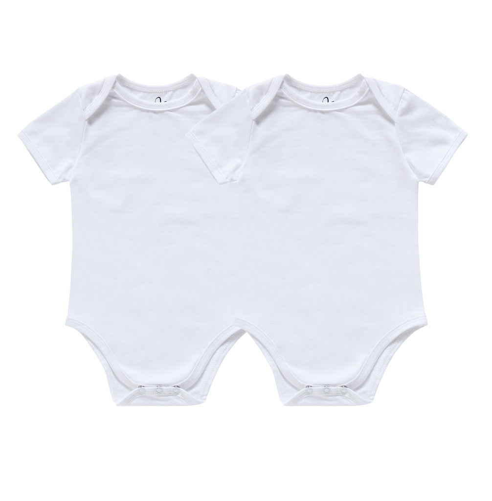 2pk white bodysuits