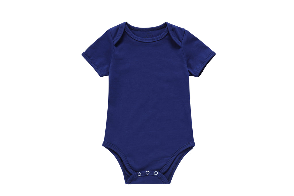 2pk Ivory & Blue bodysuits