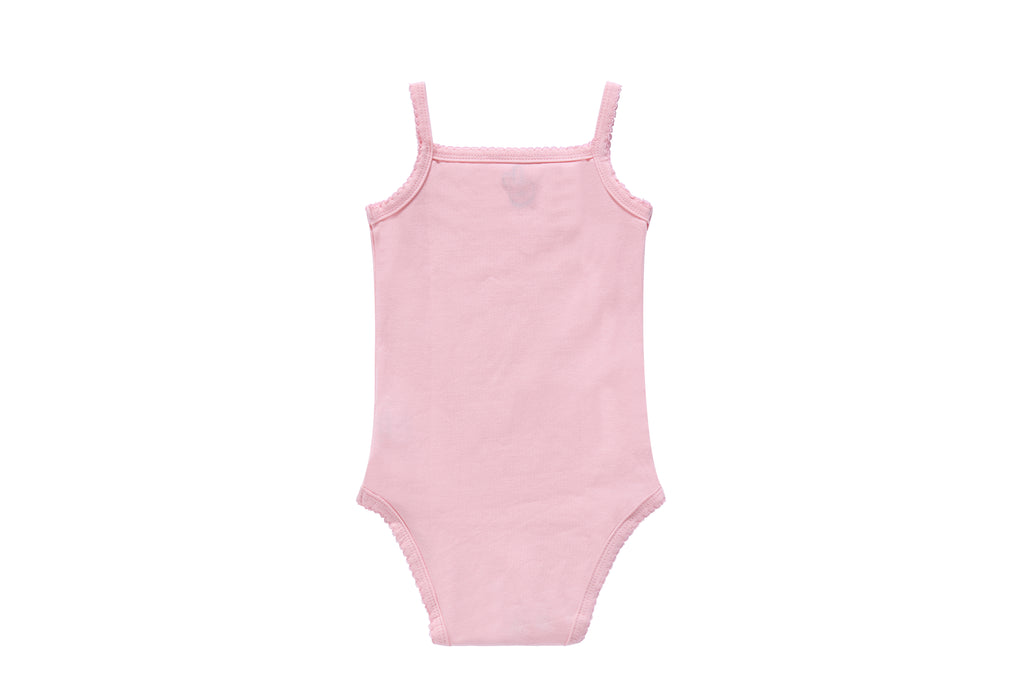 2pk pink and ivory spaghetti strap bodysuits