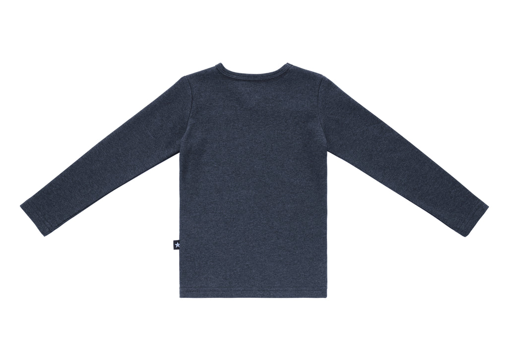 Charcoal v-neck long sleeve