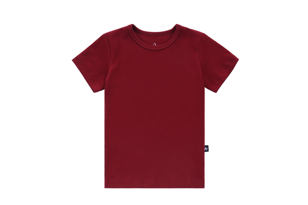 Burgundy crewneck t-shirt